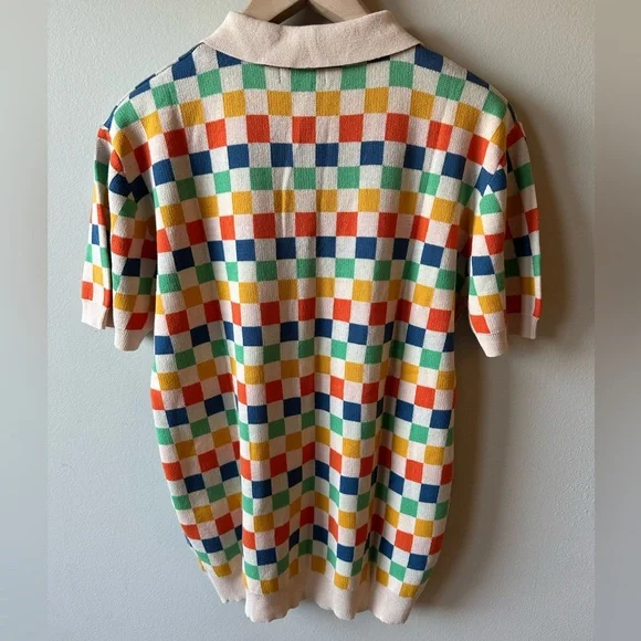 NWTs Men’s Oxknitstore Retro Style Short Sleeve Sweater - Picture 2 of 5